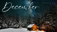 Dark Night Aesthetic Winter December 2022 Monthly Calendar Desktop Wallpaper